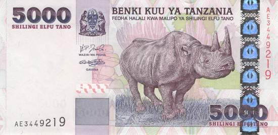 5000 Schillings Tansania P.38 2003